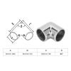 316 Stainless Steel Marine Handrail Fitting 90Elbow 32mm/1.26in - 2 Way Pipe Connector for Yacht, Boat, DIY Furniture, Guard Rail Accessories view 2