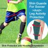 BOPEAN 2PCS Soccer Shin Guards Pads for Kids Youth Adult, Calf Sleeve Compression with Honeycomb Pads Support for Football Baseball Taekwondo Boxing MTB Protective Gear view 3