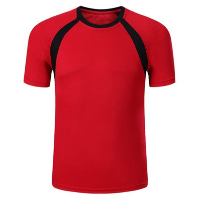 Yhong Kids Boys Football Soccer Jerseys Shirt Short Sleeve Workout Sport Tops Moisture Wicking Running Shirts Red C 3-4 Years