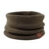 Bamery Winter Baby Boys Scarf Cotton Girls Neck Warmer Autumn Warm Knitted Scarves for Toddler Kids (Army Green) view 1
