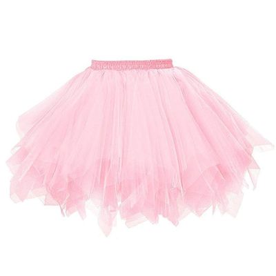 Tutu Skirt for Adult Women Classic Elastic Short Tulle Skirts 80's Dance Carnival Costume Game Birthday Party Costume