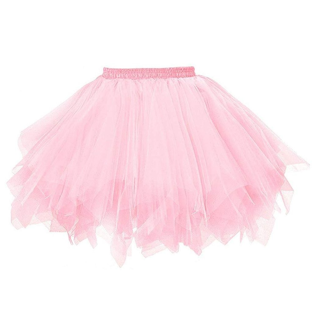 Tutu Skirt for Adult Women Classic Elastic Short Tulle Skirts 80's Dance Carnival Costume Game Birthday Party Costume