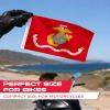 AGAS 6x9 Inch Marine Corps Military Motorcyle Flag- Double Sided printed on durable Wrap Knitted Polyester - Double Stitched Edges- Interlocked Stitching on corners- U.S. Military Bike Flag Only, No Pole (US Marine Corps) view 3