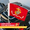 AGAS 6x9 Inch Marine Corps Military Motorcyle Flag- Double Sided printed on durable Wrap Knitted Polyester - Double Stitched Edges- Interlocked Stitching on corners- U.S. Military Bike Flag Only, No Pole (US Marine Corps) view 4