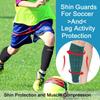 BOPEAN 2PCS Soccer Shin Guards Pads for Kids Youth Adult, Calf Sleeve Compression with Honeycomb Pads Support for Football Baseball Taekwondo Boxing MTB Protective Gear view 3