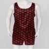 ACSUSS Men's Silk Satin Pajamas Set Sleeveless Racerback Tank Top Sleepwear with Boxer Shorts Black Red Heart Medium view 4