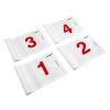 XCELLENT Mini Golf Putting Green Flag and Hole Cup for Yard Practice Set, Golf Pin Flag Hole Cup Set, Portable 2-Section Fiberglass Golf Flag Sticks, Gifts Idea,4 Pack (4Pack White #1,2,3,4) view 4