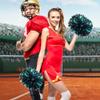 AOPANDA Cheerleading Pom Poms with Baton Handle for Team Spirit Sports Dance Cheering Kids Adults view 2