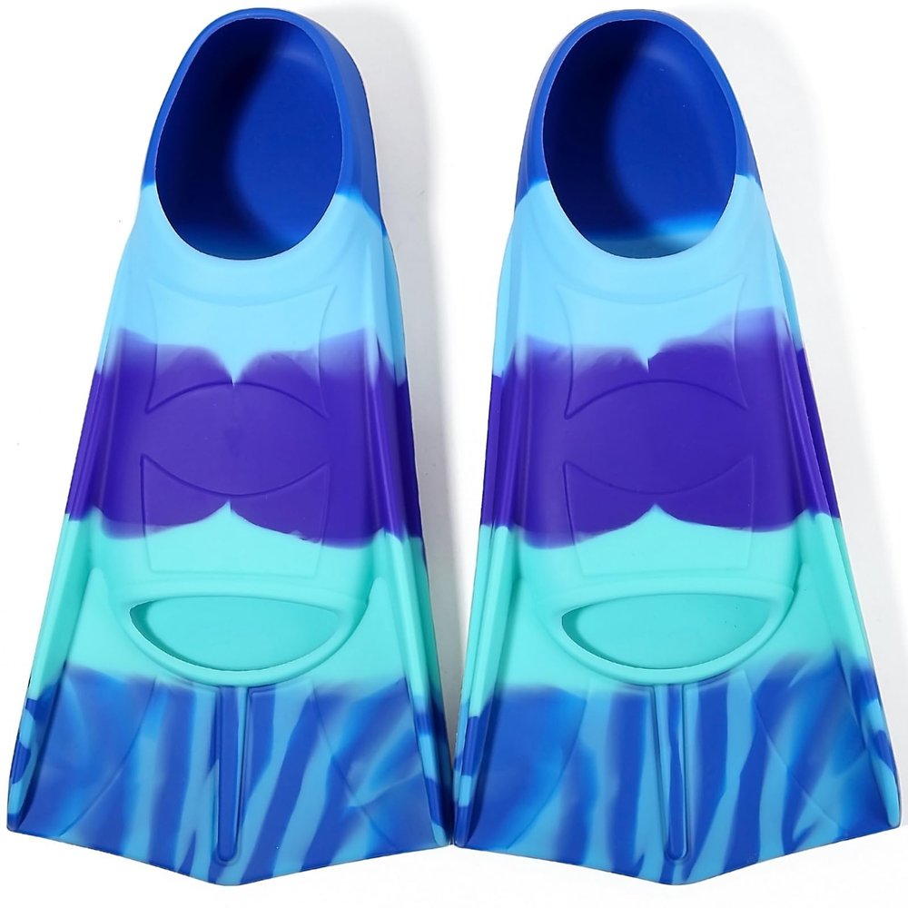 Foyinbet Kids Swim Fins,Short Youth Fins Swimming Flippers for Lap Swimming and Training for Children Girls Boys XS