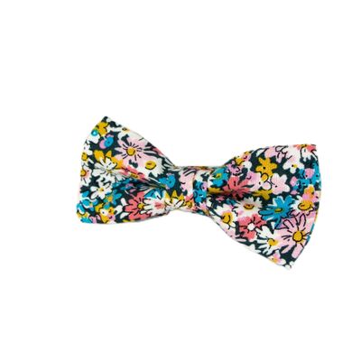 Spring Notion Men's Cotton Floral Print Pre-tied Bow Tie for Wedding Summer Party Dressy and Casual, 71-Navy Coral