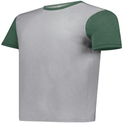 Gameday Vintage Ringer Tee Grey Heather/Dark Green Heather L