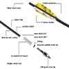 SHARROW 6/12 Pcs Archery Carbon Arrows 500 Spine Practice Hunting Arrows 28/30/31 Inch with 4 Turkey Feather 100 Grain Removable Field Tips for Compound and Recurve Bow (28 inch, Yellow, 6) view 2