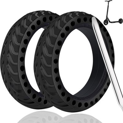 2 Pack Solid Tire,8.5Inch Electric Scooter Wheels for Xiaomi M365 Gotrax/gxl V2/XR Scooter Accessories,8 1/2'' Front/Rear Rear Solid Tires replacement wheel