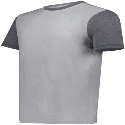 Youth Gameday Vintage Ringer Tee Grey Heather/Carbon Heather XL