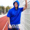 Augusta Sportswear Mens Wicking Fleece Short Sleeve Hoodie  Lightweight Athletic Hoodie With Pouch Pocket WS Graphite view 2