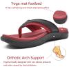 KuaiLu Mens Leather Sport Flip Flops Comfort Orthotic Thong Sandals with Plantar Fasciitis Arch Support for Outdoor Summer view 4