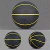 Standard 5/6/7 Basketball, Non-Slip And Wear-Resistant Microfiber Suede, No Logo Ball, Suitable for Indoor And Outdoor Training And Competition, Suitable As A Signature, Gift,Yellow edge,No. 6 view 2