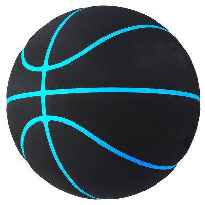 Standard 5/6/7 Basketball, Non-Slip And Wear-Resistant Microfiber Suede, No Logo Ball, Suitable for Indoor And Outdoor Training And Competition, Suitable As A Signature, Gift,Blue edge,No. 6