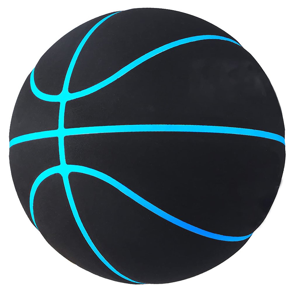 Standard 5/6/7 Basketball, Non-Slip And Wear-Resistant Microfiber Suede, No Logo Ball, Suitable for Indoor And Outdoor Training And Competition, Suitable As A Signature, Gift,Blue edge,No. 6
