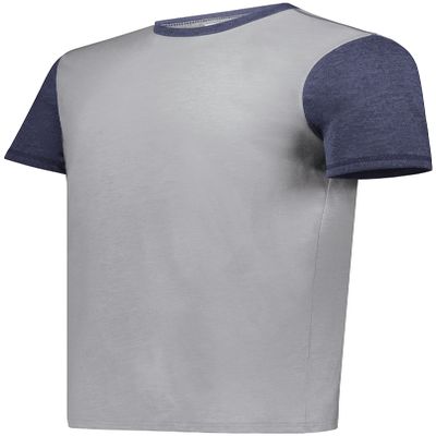 Youth Gameday Vintage Ringer Tee Grey Heather/Navy Heather L
