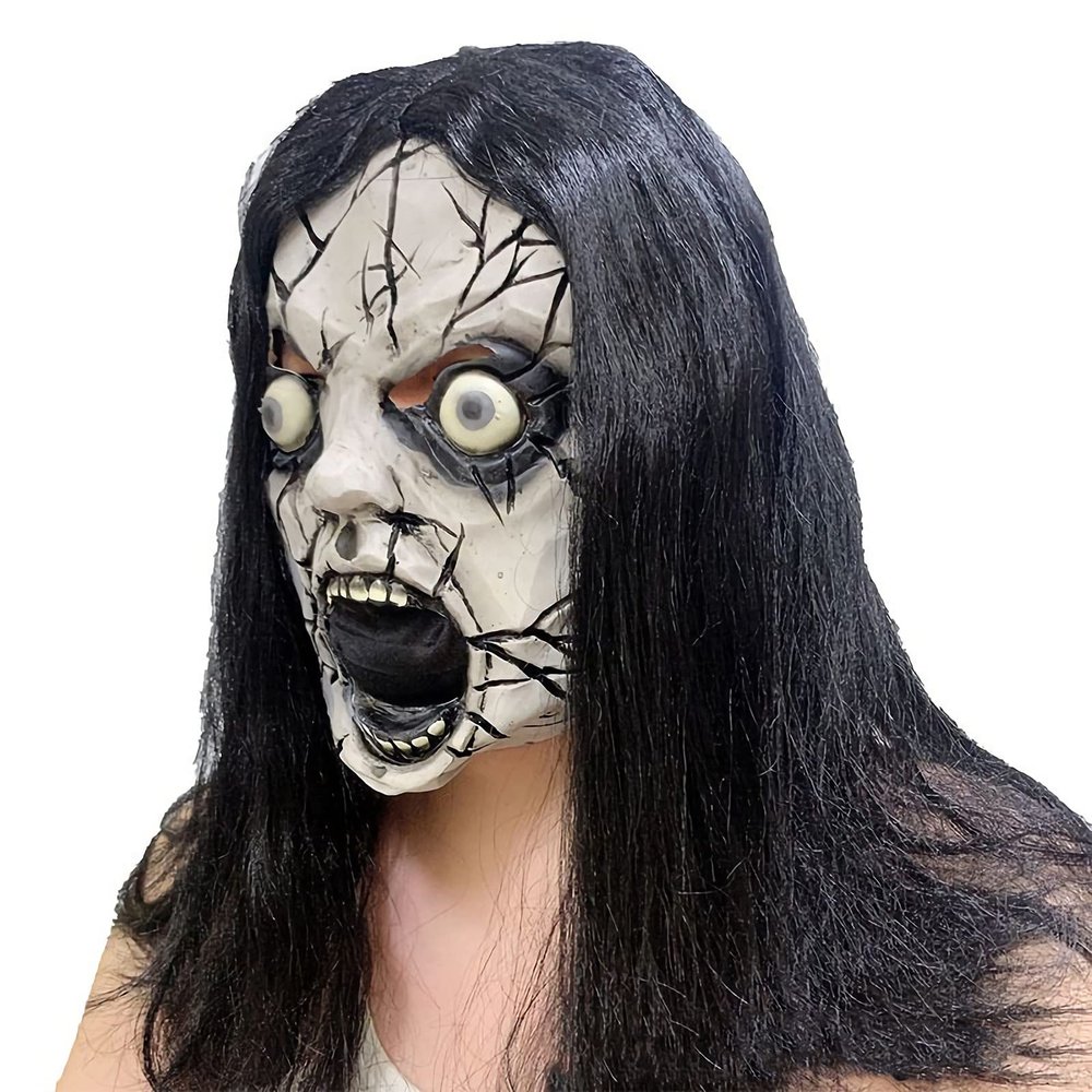 haozaikeji Halloween Scary Mask Creepy Clown Head Mask Horror Zombie Face Mask Gory Devil Death Ghost Mask Party Costume Headwear