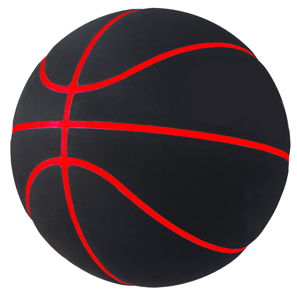 Standard 5/6/7 Basketball, Non-Slip And Wear-Resistant Microfiber Suede, No Logo Ball, Suitable for Indoor And Outdoor Training And Competition, Suitable As A Signature, Gift,Red edge,No. 5