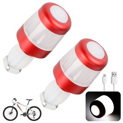ulip Handlebar Grip Light Turning Signals for Bicycle Turn Signals for E-Scooters USB Rechargeable Indicator Lamp Smart Safety Warning Lights 3 Light Modes Red White