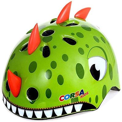 Youth Kids Bike Helmet, Adjustable and Multi-Sport for Child Boys and Girls, 3 Sizes for Kids Age 1-2-3-5-8-14 Years (Dinosaur, Medium)