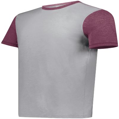 Youth Gameday Vintage Ringer Tee Grey Heather/Maroon Heather M
