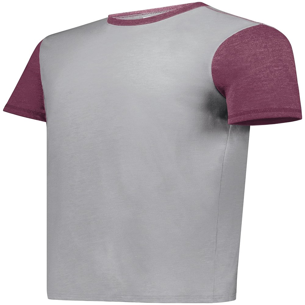 Youth Gameday Vintage Ringer Tee Grey Heather/Maroon Heather M