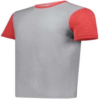 Youth Gameday Vintage Ringer Tee Grey Heather/Scarlet Heather XL