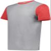 Youth Gameday Vintage Ringer Tee Grey Heather/Scarlet Heather XL view 1