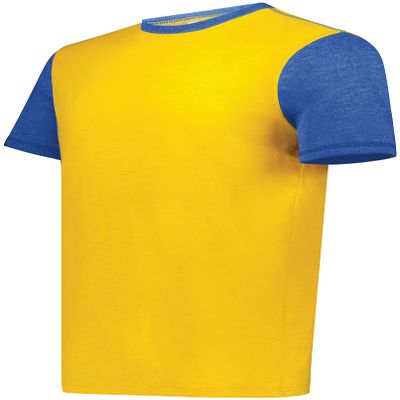 Youth Gameday Vintage Ringer Tee Gold Heather/Royal Heather S