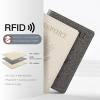 2 Pack Unisex Adult Faux Leather Passport Holder,Honeymoon Gifts,Travel Essentials-Rfid Blocking,White&Gray view 2