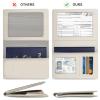 2 Pack Unisex Adult Faux Leather Passport Holder,Honeymoon Gifts,Travel Essentials-Rfid Blocking,White&Gray view 4