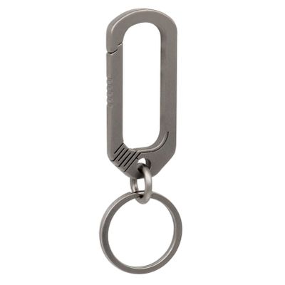 Green Beret Tactical Titanium Keychain For Dad Heavy Duty Quick Release Spring Snap Link Hook with Key Ring, EDC Keychain Clip for Him
