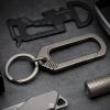 Green Beret Tactical Titanium Keychain For Dad Heavy Duty Quick Release Spring Snap Link Hook with Key Ring, EDC Keychain Clip for Him view 2
