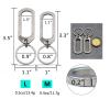 Green Beret Tactical Titanium Keychain For Dad Heavy Duty Quick Release Spring Snap Link Hook with Key Ring, EDC Keychain Clip for Him view 3