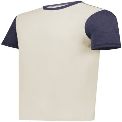 Youth Gameday Vintage Ringer Tee Birch/Navy Heather M