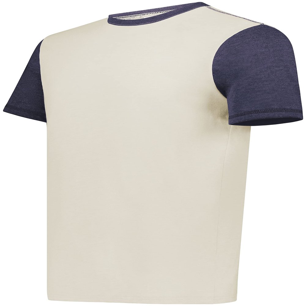 Youth Gameday Vintage Ringer Tee Birch/Navy Heather M