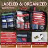 First Aid Trauma Kit,Comprehensive First Aid Kit with Labelled Compartments, Molle System Emergency Kits for Cars, Home, Office, Backpacking, Camping, Traveling, and Cycling-265 Piece view 2