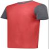 Youth Gameday Vintage Ringer Tee Scarlet Heather/Carbon Heather XL view 1