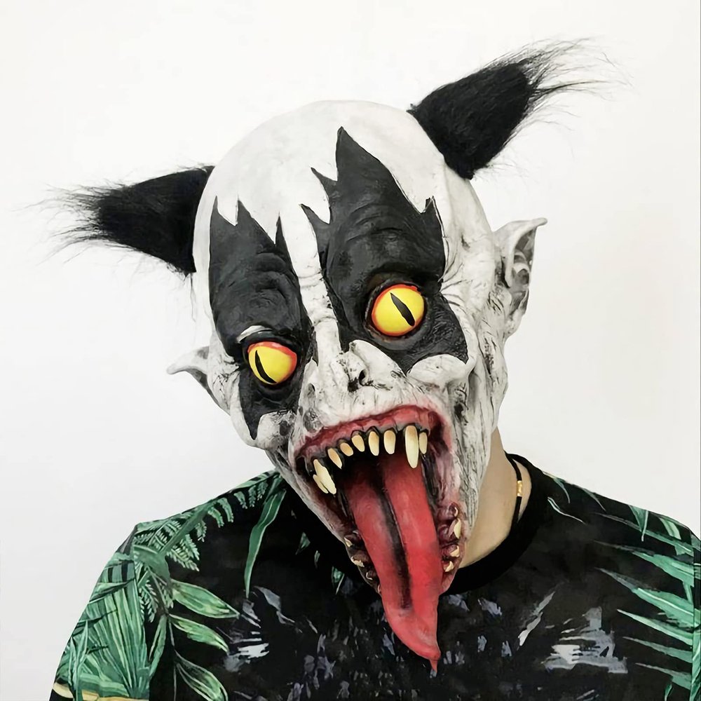 Halloween Scary Mask Creepy Clown Head Mask Horror Zombie Face Mask Gory Devil Death Ghost Mask Party Costume Headwear