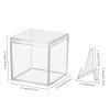 3 Pack Championship Ring Display Case Clear Acrylic Display Case Mini Football Baseball Softball Ring Holder Display Box Single Stand 1 Slot Ring Hole Storage Box Gift for Sports Fans, 2.16 Inch view 2