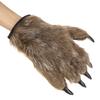 HKSICHENGKEJI Hairy Wolf Bear Gloves Furry Animal Werewolf Gorilla Paw Claws Gloves Scary Hands Mittens Cosplay Props for Adults Halloween Devil Vampire Costume Accessories Themed Party Carnival view 1