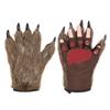 HKSICHENGKEJI Hairy Wolf Bear Gloves Furry Animal Werewolf Gorilla Paw Claws Gloves Scary Hands Mittens Cosplay Props for Adults Halloween Devil Vampire Costume Accessories Themed Party Carnival view 2