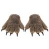 HKSICHENGKEJI Hairy Wolf Bear Gloves Furry Animal Werewolf Gorilla Paw Claws Gloves Scary Hands Mittens Cosplay Props for Adults Halloween Devil Vampire Costume Accessories Themed Party Carnival view 3