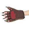 HKSICHENGKEJI Hairy Wolf Bear Gloves Furry Animal Werewolf Gorilla Paw Claws Gloves Scary Hands Mittens Cosplay Props for Adults Halloween Devil Vampire Costume Accessories Themed Party Carnival view 4