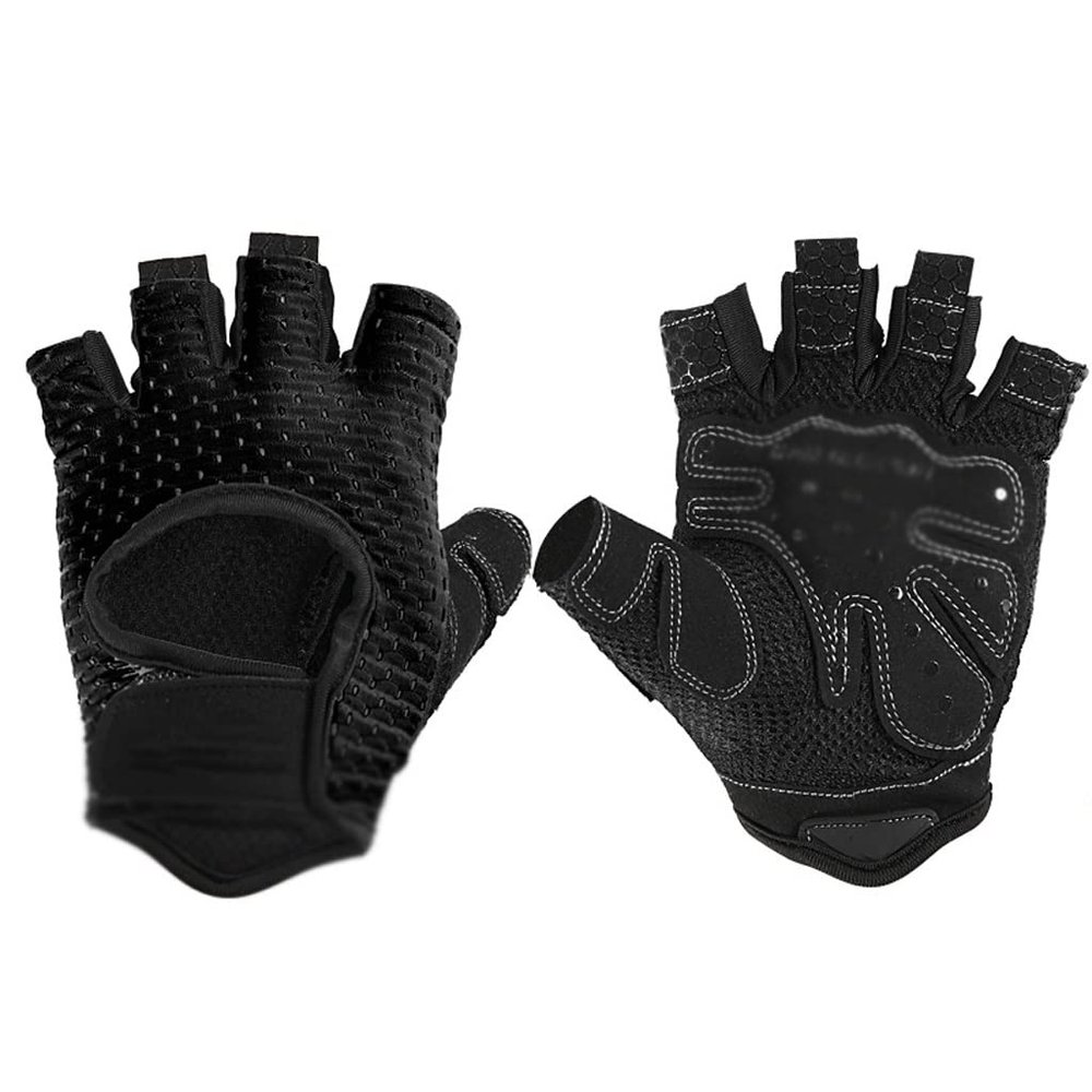Outdoor Gym Fitness Palm Professional Gloves Men and Women Exercise Cycling Fitness Gloves (Color : A, Size : L)