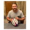 Exclusive Memorabilia Martin Johnson and Jonny Wilkinson Signed England Rugby Ball. Display Case view 3